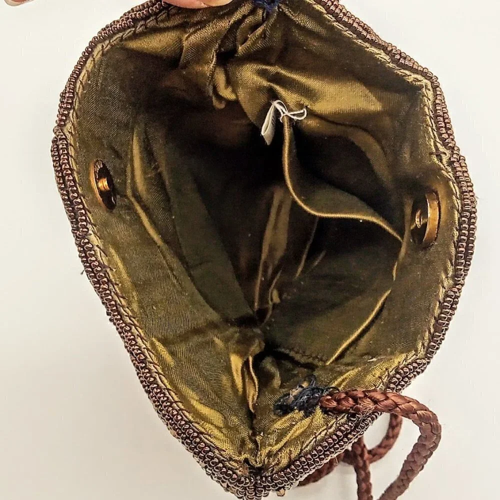 Vintage Magid Bronze Beaded Crossbody Bag
